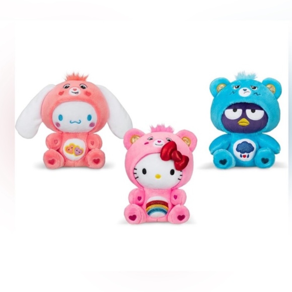 Sanrio Hello Kitty & Friends Care Bears Beary Besties plush set HK Batz-Maru